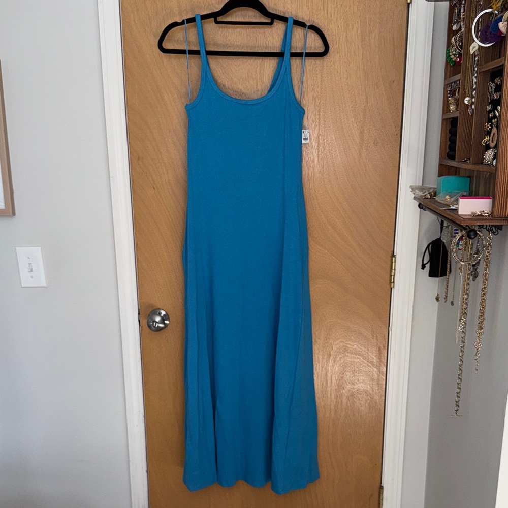Old Navy Blue Sleeveless Maxi Dress